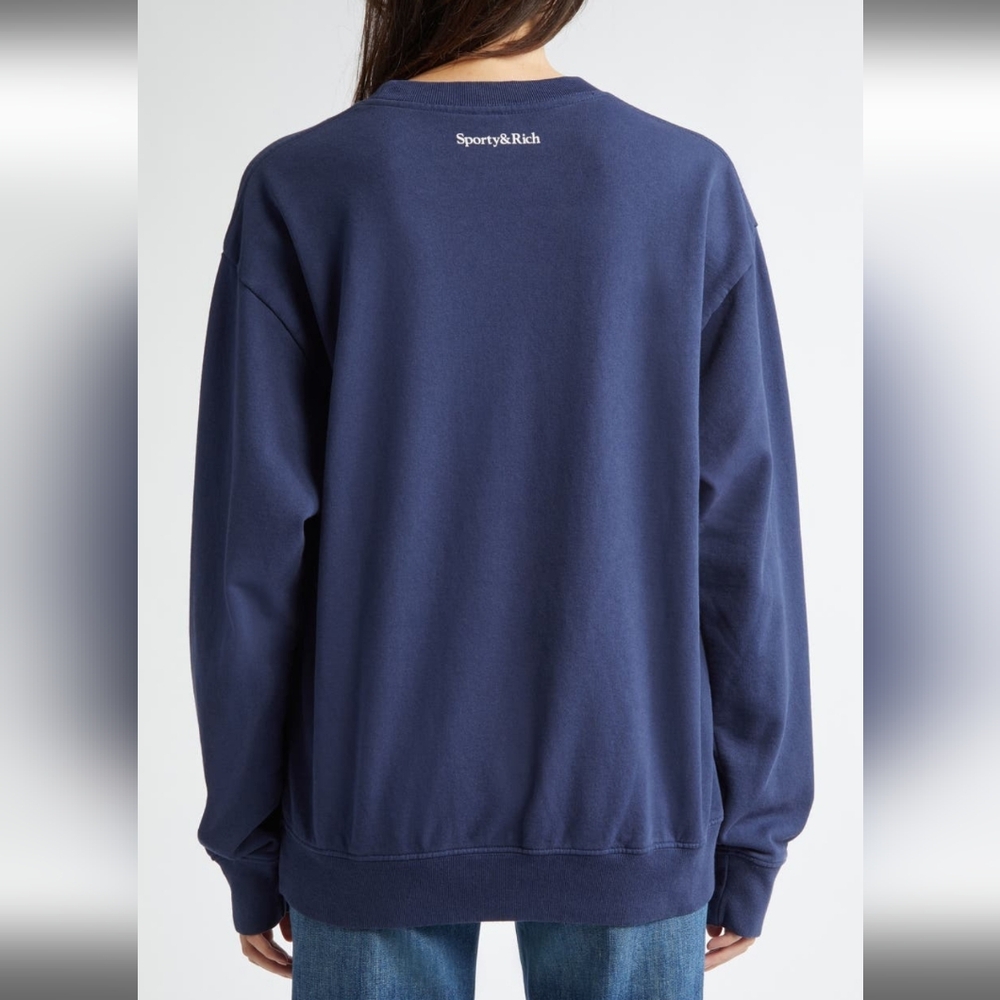 Sporty & Rich Blue Sweatshirt "Wellness Club" - Picture 5 of 9
